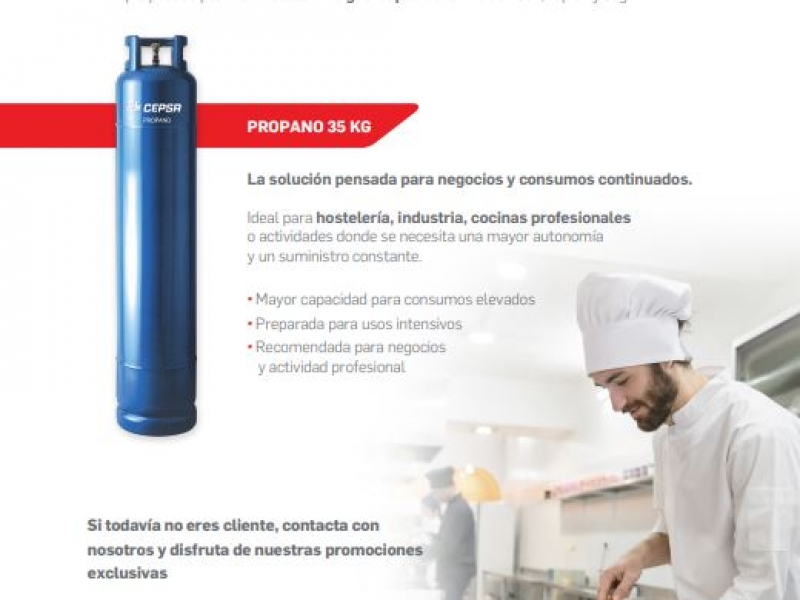 PROMOCIÓN PROPANO INDUSTRIAL 35 KG